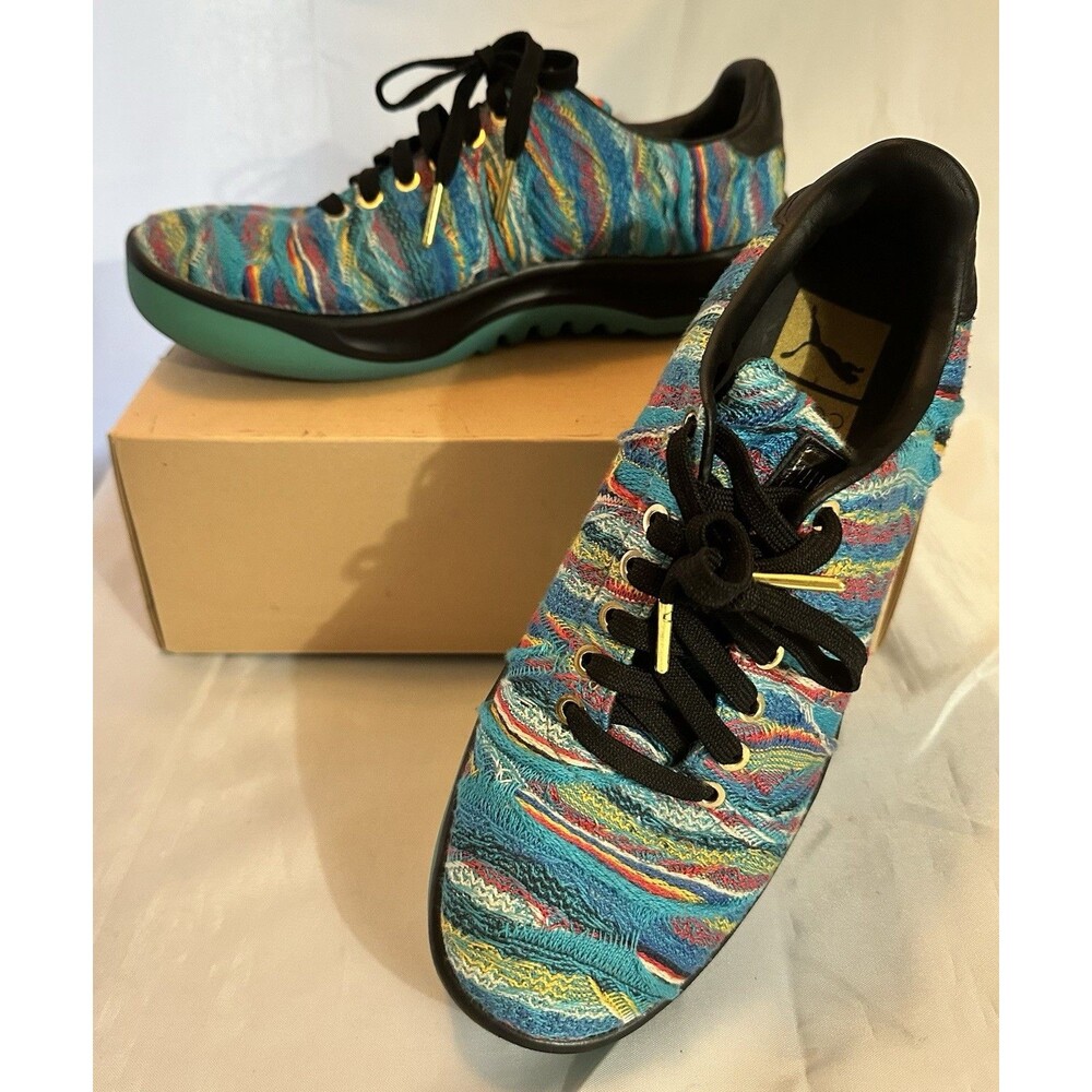 PUMA x COOGI California 367973 01 Multi Color Teal Blue Men Size 8 Sneaker Shoe